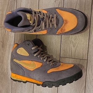 NIKE Caldera Orange‎ Grey Mens Sz 13 Hi Top Sneakers Shoes 313500-032 RARE